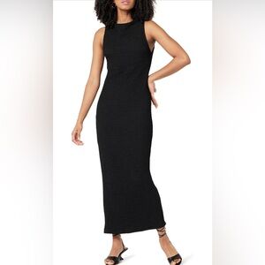 The Drop Womens Lena High Neck Textured Midi Dress